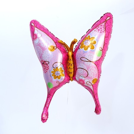 Foil ball 32 "Pink butterfly", figure