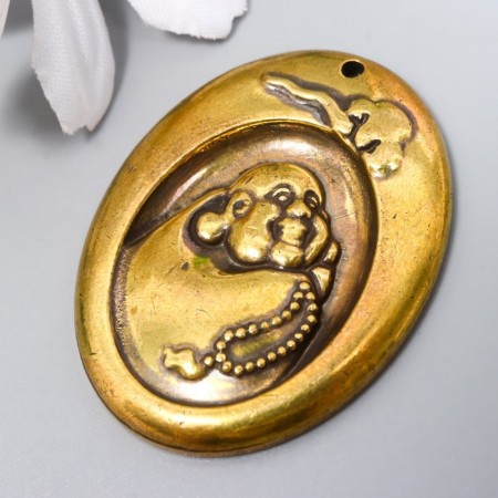 Souvenir Brass "Hotty with Pars" 3.9x3 cm-2