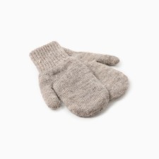 Baby mittens made of Mongolian wool, gray color, river 16