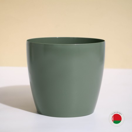 Flower pot, d = 19 cm, 3.5 l, plastic, green sage-4