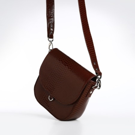 Women's bag Textura, messenger, small size, brown color-1