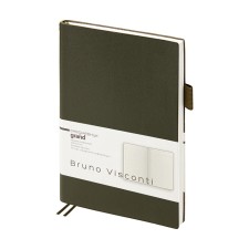 Delicidal Air A5, 128 Grand sheets, integral cover of artificial leather, lies, cream block 70 g/m2, dark green