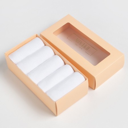 Minaku sock set, 5 pairs, white color, rr 38-40 (25 cm)