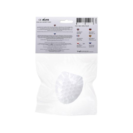 Masturbator A-Toys Pufl, Tre, White Color, 6 cm, D 2.7 cm-12