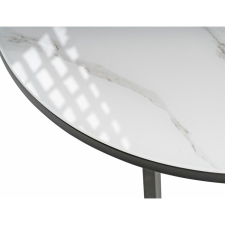 Stage of tables Plumaria white marble/black metal, black 60.5x60.5x39.5 cm-3
