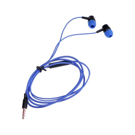 Headphones Krutoff HF-J69, vacuum, microphone, 106 dB, 16 Ohm, 3.5 mm, 1 m, blue-1