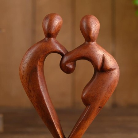 Souvenir tree "steam heart" brown color 20x10x3 cm-2