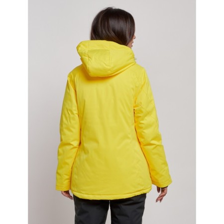 Ski jacket female winter, size 42, yellow color-3