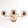 Summary Metal for 3 candles "Heart with curls" d-2.5 cm gold 26.5x11x34.5 cm
