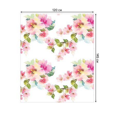 The tablecloth “flowers quickly curl”, rectangular, Saten, size 120x145 cm-1