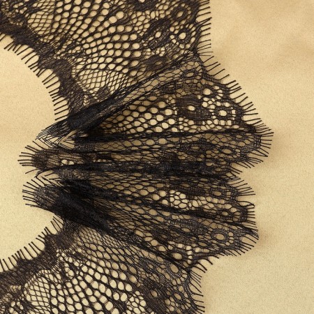 Lace cilia, 110 mm × 9 ± 0.5 m, in Bobin 3 pcs 3 m, black color-3