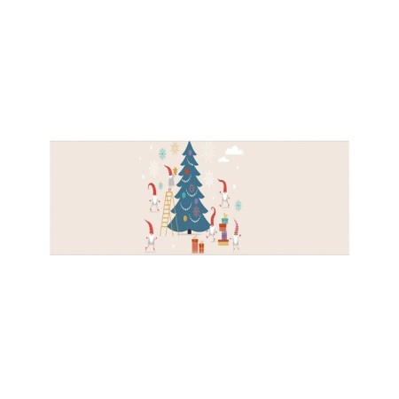 Basket for storing things "Gnomes decorate the Christmas tree", size 35x35 cm-1