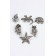 Assortment Brooch Zoo, white color in silver (indivisible packing 12 pcs., Price per pcs.)