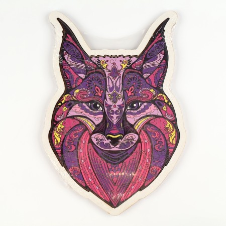 Puzzle wooden figured "lynx" in the frame-10