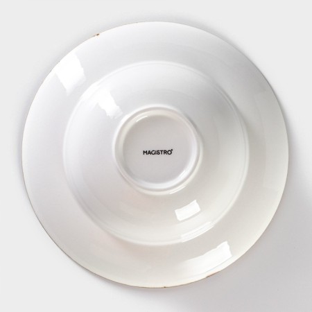 Porcelain plate for Magistro paste "Cerera", 400 ml, d = 19.5 cm, blue color-3