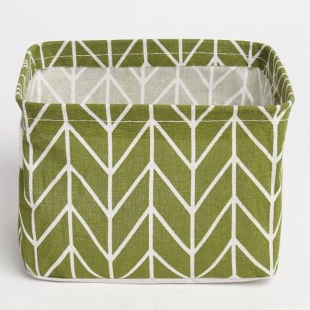 Textile basket of the shade color is green, 12*15*20 cm-1