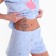 Female set (T -shirt/shorts), blue/stars, size 50 (XL)