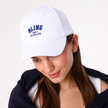 Women's cap, white color, rr 56-6