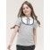 T-shirt for girls, height 116 cm, light gray color