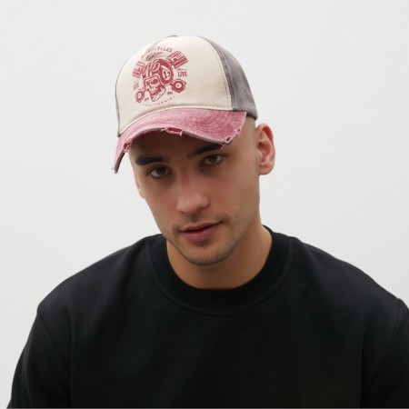 Menku male cap "Motorcycler", brown color, size 56-58
