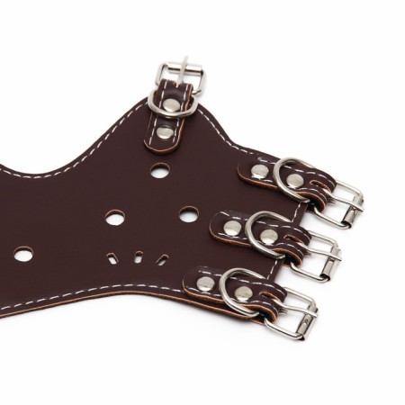Muzzle of pressed leather adjustable, No. 4, DN 8.8 cm, OM 29-35 cm, brown-10