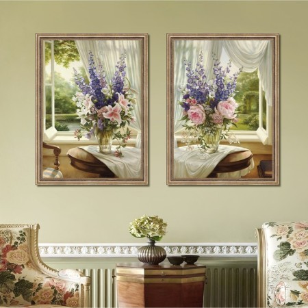 Reproduction of the picture "Manor II", 50x70 cm, frame 56-014-1