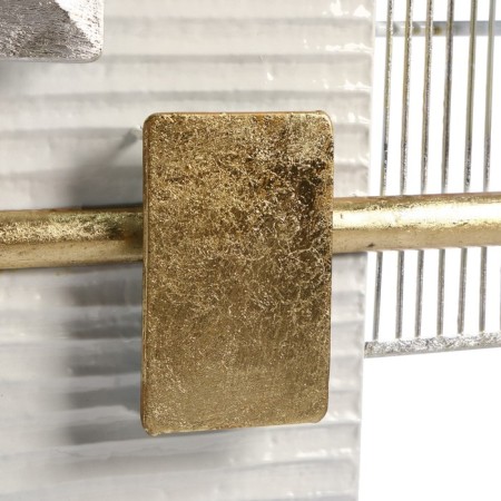 Decor Wall metal "strict lines" gold with silver 90.8x50.2x5.7 cm-2