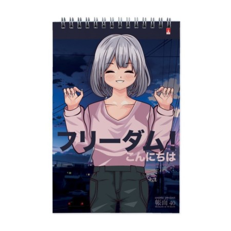 Notepad A5, 40 sheets on the crest Anime Freedoom, cover laminated cardboard, mix-3