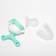 Nibbler with silicone mesh, rotating piston, green color