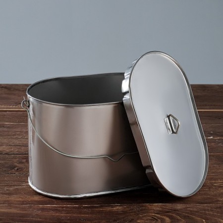 Tourist pot of 6 l, stainless steel 0.5 mm-1