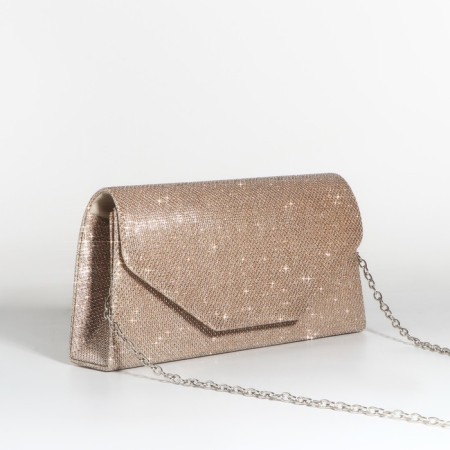 Magneta bag bag, long chain, golden color-2