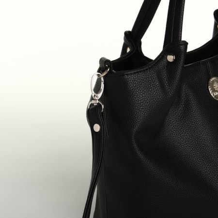 Women's bag with lightning, black color-3