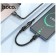 Hoco U107, Type -C (M) cable - Lightning (F), 2 A, 0.1 m, wicker wire, OTG function, black