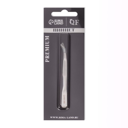 Pinzet "Premium" beveled, wide, 8.5 × 0.8 cm, on the blister, silver color-10