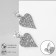 Earrings with rhinestones "Heart" elegant, white color in silver