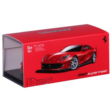 Bburago Ferrari 812 Superfast, Die-Cast, 1:43, Red color-10