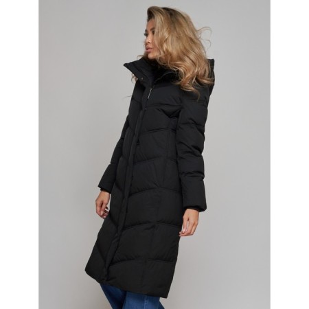 Coat insulated winter female, size 50, black color-2