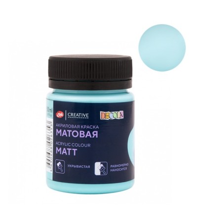 Acrylic matte paint 50 ml, ZHK Decola, menthol, 14328564