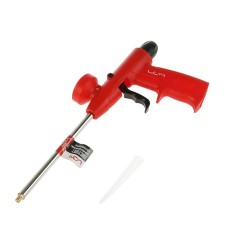 Pistol for mounting foam, scrap, plastic case