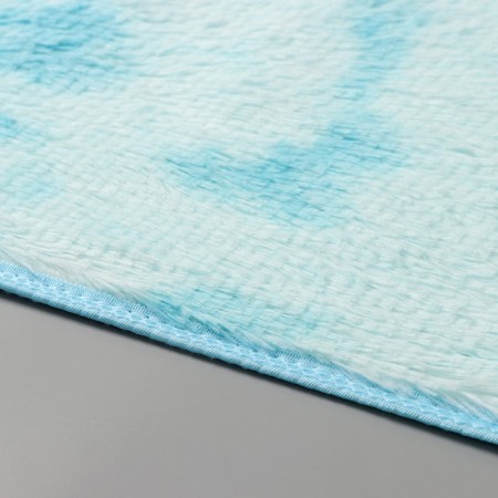 Daulist's home rug "fluffy", 50 × 80 cm, blue color-4