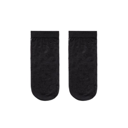 Women's socks with a pattern "Hearts" Conte Elegant Fantasy, size 23-25, Nero color-1