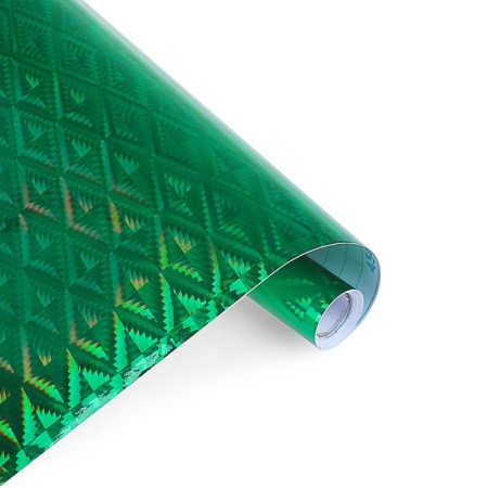 Film self -adhesive "rhombuses", holography, green, 0.45 x 3 m, 30 md