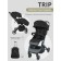 Stroller walking children's indigo trip, black color