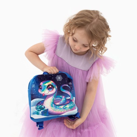 New Year's children's backpack "Snake", 24x24 cm, for the New Year-6