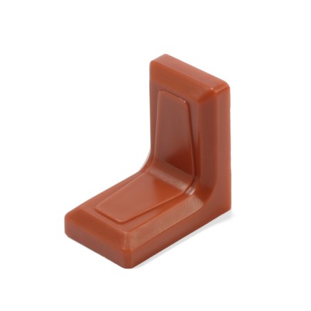 Furniture corner of the tundra, with a decorative pad, 26x26 mm, brown