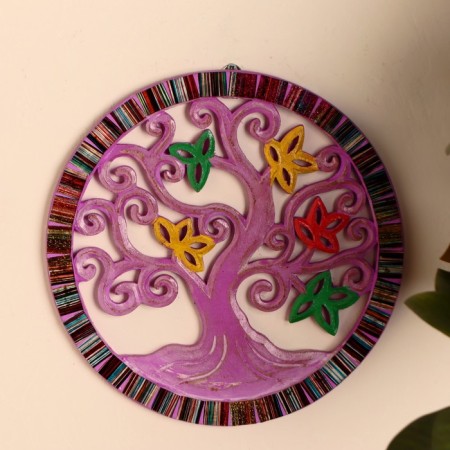 Panel wall "Tree of life" wood, glass 30 cm