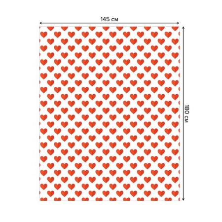The tablecloth “hearts”, rectangular, oxford, size 145x180 cm-1