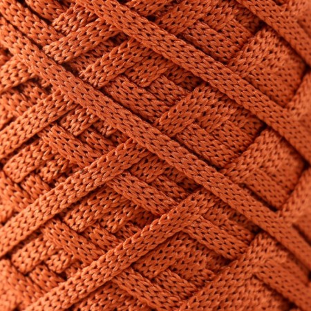 Knitting cord 100% polyester, width 3 mm 100m (terracott)-2