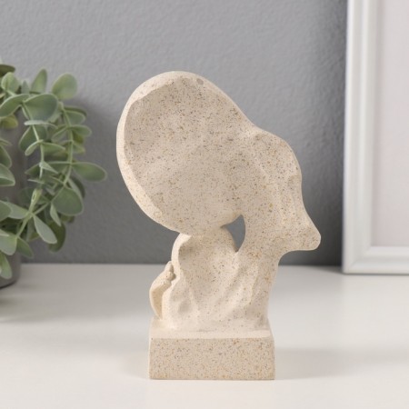 Souvenir Polystone Bust "Mom and Daughter" White in nettles 10.5x5x5x15 cm-2