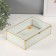 Casket glass with a metal frame "Bud" transparent white 16x24x7 cm
